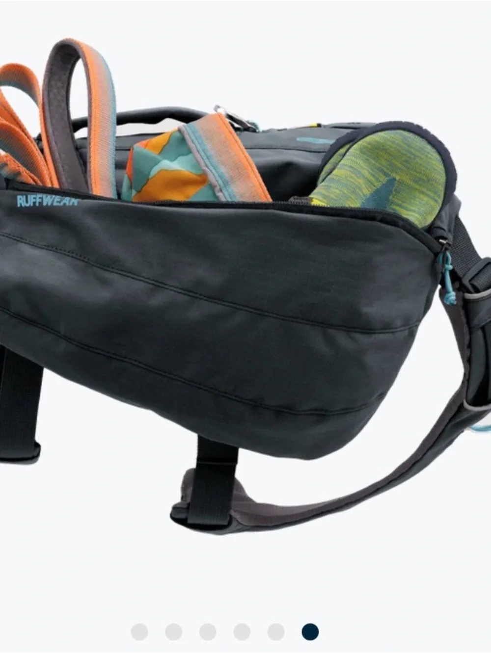 RuffWear Pack Dog Saddlebag in Dark Gray